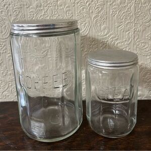 Antique Hoosier jars - coffee and Tea
